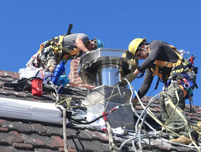 Protective chimney cap installed by Tustin Chimney Sweep in Tustin, CA