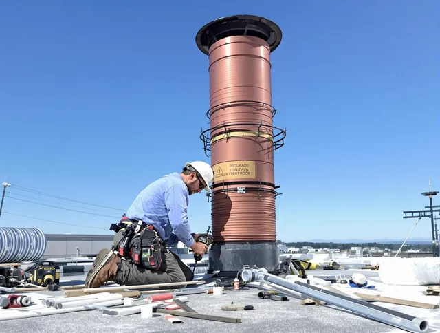 Installed chimney liner by Tustin Chimney Sweep in Tustin, CA