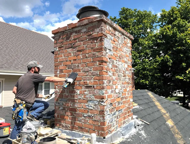 Completed chimney rebuild by Tustin Chimney Sweep in Tustin, CA