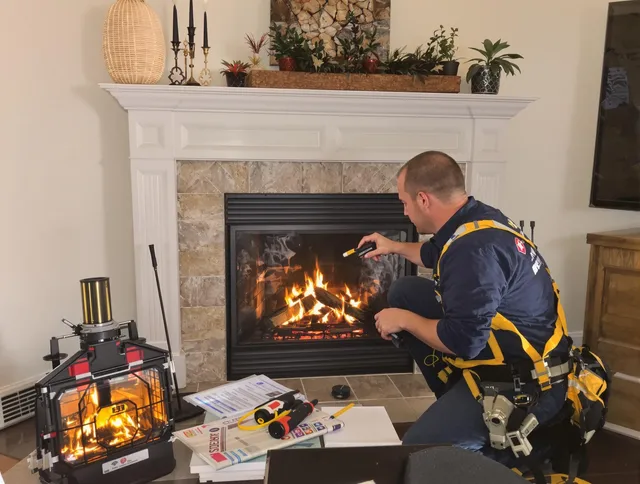 Safety-focused fireplace inspection by Tustin Chimney Sweep in Tustin, CA