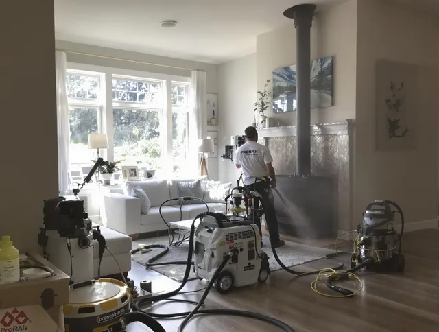 Soot removal service by Tustin Chimney Sweep for a fireplace in Tustin, CA